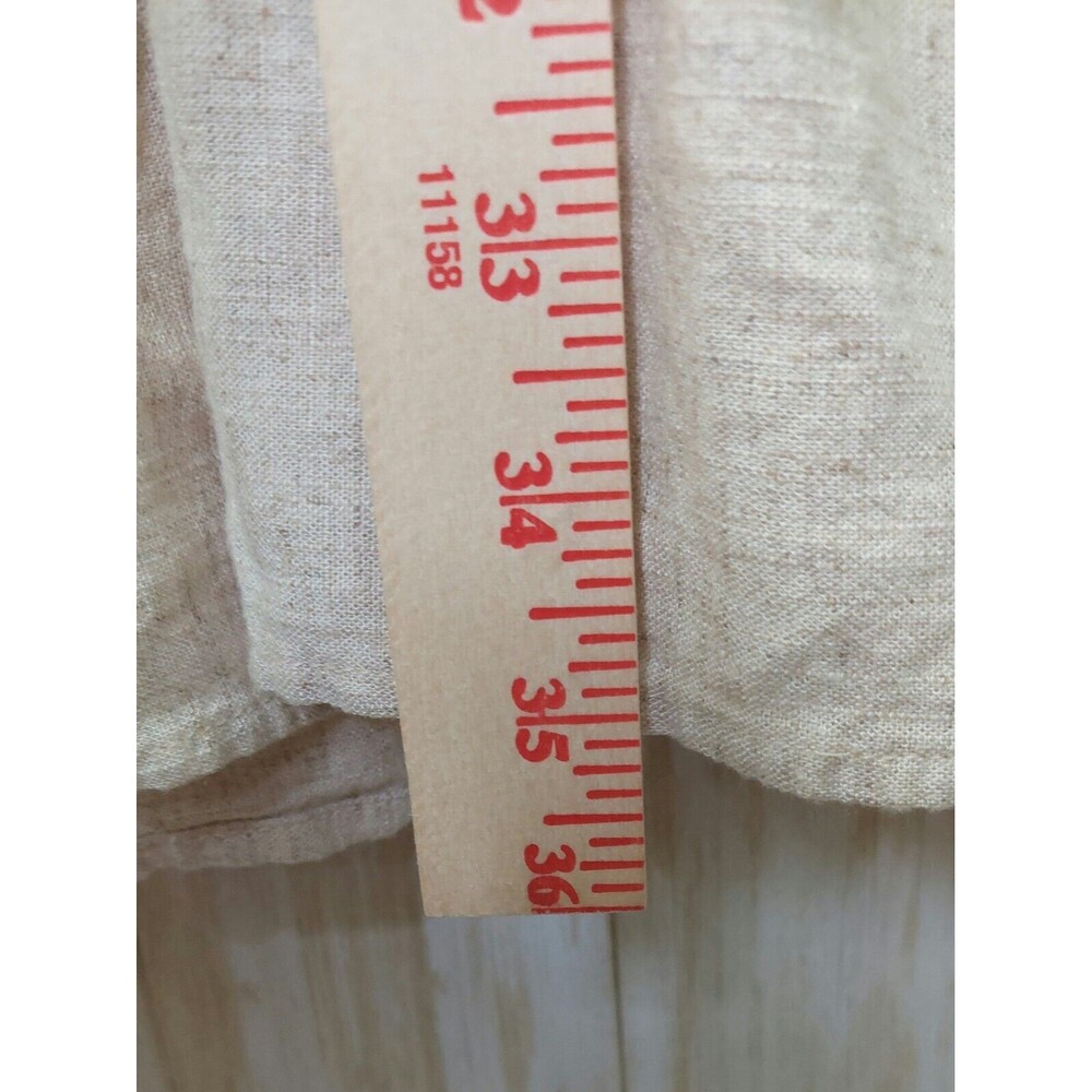 Pink Lily Women's Dress~Linen Blend~ Sleeveless~Ruffled~Tie Straps~Size Large - Picture 9 of 10